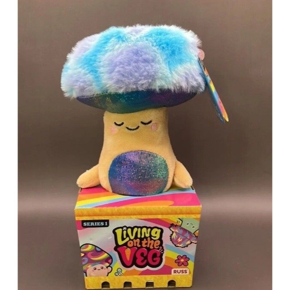 Living On The Veg Psychedelic Mushroom ZEEK #2 Plush Series 1 Russ Kellytoy NWT